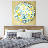 Blauwdashladder, Lambeth pottery Canvas Afdruk (Insitu (Slaapkamer))