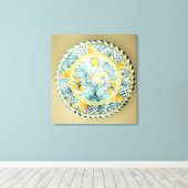 Blauwdashladder, Lambeth pottery Canvas Afdruk (Insitu (Houten vloer))