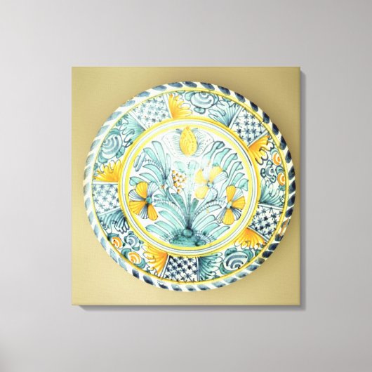 Blauwdashladder, Lambeth pottery Canvas Afdruk (Voorkant)