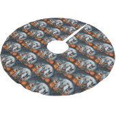 Blauwde Heeler Halloween Spoken Kerstboom Rok (Gekanteld)