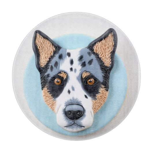 Blauwde Heeler Hond 3D Geïnspireerd Snijplank (Voorkant)