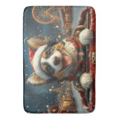 Blauwde Heeler-hond achtbaan Kerstmis Badmat (Voorkant Verticaal)