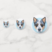 Blauwde Roodhond Honden 3D Geïnspireerd Confetti (Achterkanten)