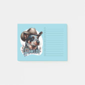 Blauwde Runderhond Cowboy Hond Punny Hoe-wie Austr Post-it® Notes (Voorkant)