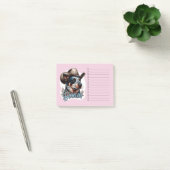 Blauwde Runderhond Cowboy Hond Punny Hoe-wildy Vee Post-it® Notes (Kantoor)