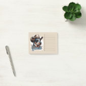 Blauwde Runderhond Cowboy Hond Puntige Howldy Rund Post-it® Notes (Kantoor)