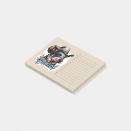 Blauwde Runderhond Cowboy Hond Puntige Howldy Rund Post-it® Notes