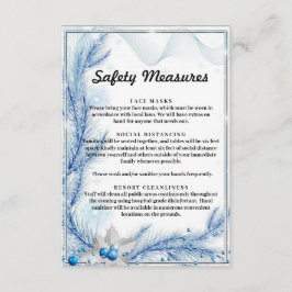 Blauwdennen Winter Kerstveiligheidsmaatregelen Informatiekaartje