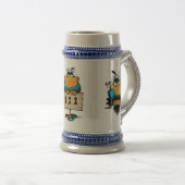 Blauwdgerigar Cartoon Beer Stein Bierpul (Voorkant rechts)
