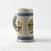 Blauwdgerigar Cartoon Beer Stein Bierpul (Voorkant links)