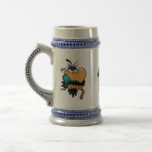 Blauwdgerigar Cartoon Beer Stein Bierpul (Links)
