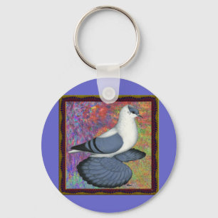 Blauwdoornduif omhuld sleutelhanger