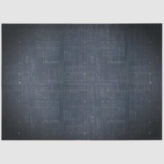 Blauwdruk 18 lb-decoupage tissuepapier (Voorkant)