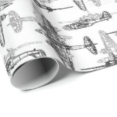 Blauwdruk 1-overlooppapier cadeaupapier (Rol Hoek)