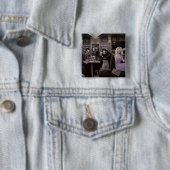 Blauwdruk 2 vierkante button 5,1 cm (In situ)