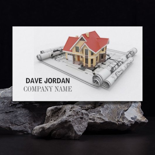 Blauwdruk Aannemer Bouwarchitect Visitekaartje