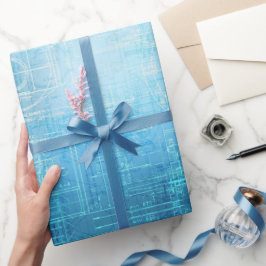 Blauwdruk Archief Cadeaupapier