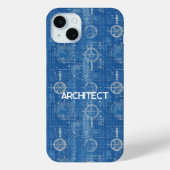 Blauwdruk Architect Case-Mate iPhone Case (Achterkant)