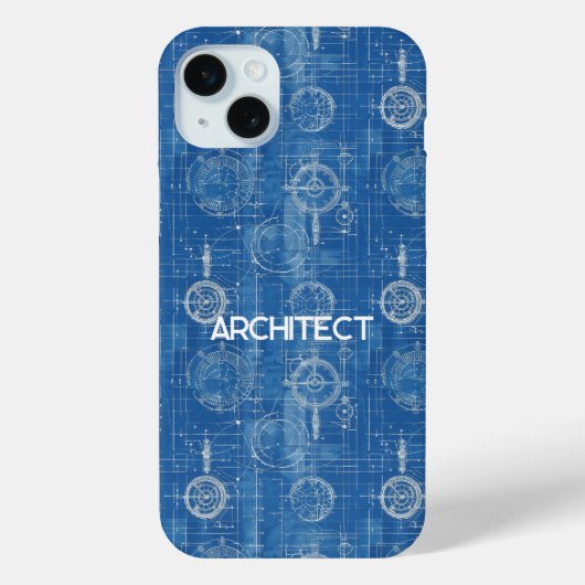 Blauwdruk Architect Case-Mate iPhone Case (Achterkant)