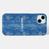 Blauwdruk Architect Case-Mate iPhone Case (Achterkant (horizontaal))