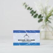 Blauwdruk | Architect Kompas Tool Visitekaartje (Staand voorkant)