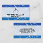 Blauwdruk | Architect Kompas Tool Visitekaartje (Voorkant / Achterkant)