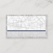 Blauwdruk architect | Vastgoedgebouw Visitekaartje (Achterkant)