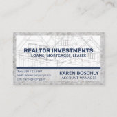 Blauwdruk architect | Vastgoedgebouw Visitekaartje (Voorkant)