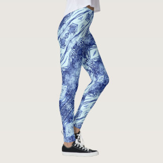 Blauwdruk Blauw Diagonaal Leggings