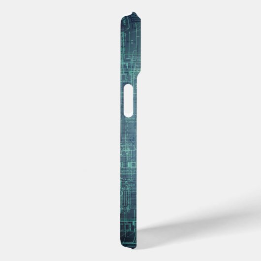 Blauwdruk - Blauw Esthetisch Case-Mate iPhone Case (Achterkant / Rechts)