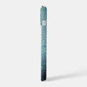 Blauwdruk - Blauw Esthetisch iPhone 15 Case (Linkerkant)