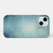 Blauwdruk - Blauw Esthetisch iPhone 15 Case (Achterkant horizontaal)