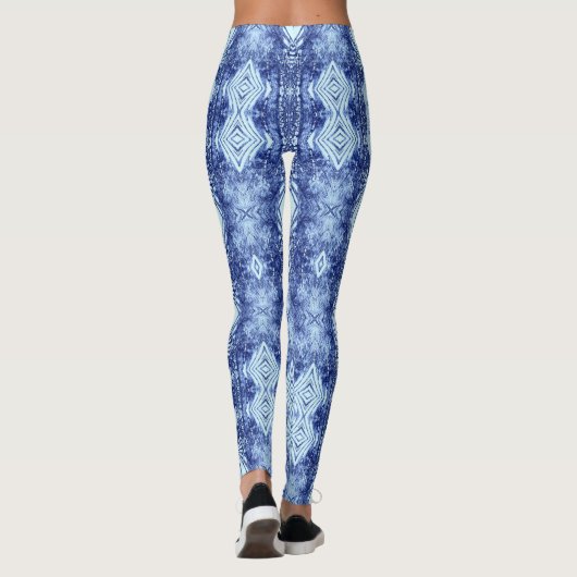 Blauwdruk blauw leggings (Achterkant)