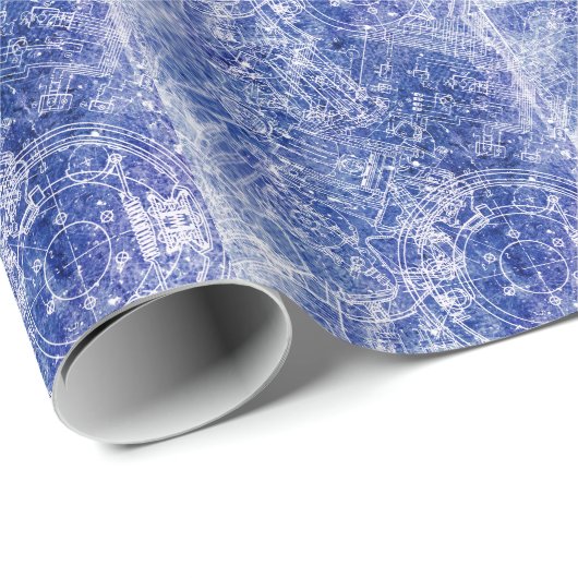 Blauwdruk Cadeaupapier (Rol Hoek)