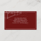 Blauwdruk | Computer met architecteningenieur Visitekaartje (Achterkant)