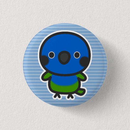 Blauwdruk Conure Ronde Button 3,2 Cm (Voorkant)