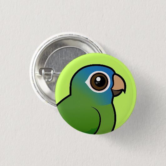 Blauwdruk Conure Ronde Button 3,2 Cm (Voorkant /achterkant)