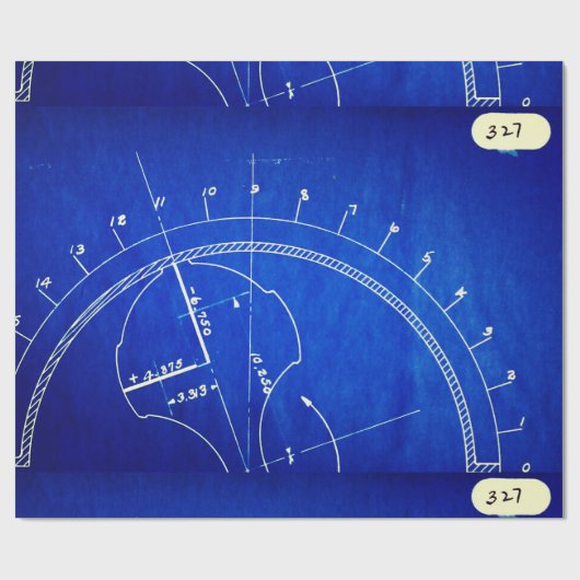  blauwdruk Diagram nr. 327 Cadeaupapier (Vlak)