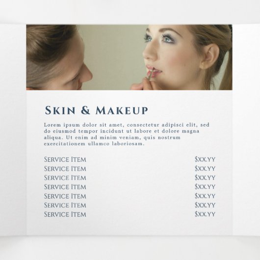 Blauwdruk drievoudig brochure drieluik kaart (Binnenkant midden)