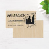 Blauwdruk | Hout | Skyline Visitekaartje (Bureau)