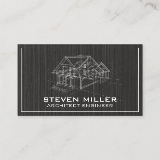 Blauwdruk huis | Architect | Bouw Visitekaartje (Voorkant)