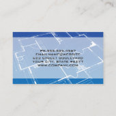 Blauwdruk | Icoon van elektrische lichtbulbstekker Visitekaartje (Achterkant)