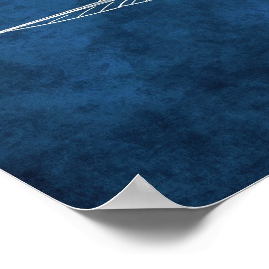 Blauwdruk in de zeilboot #2 Nautical Decor Poster (Hoek)