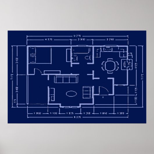 blauwdruk - intern plan poster (Voorkant)