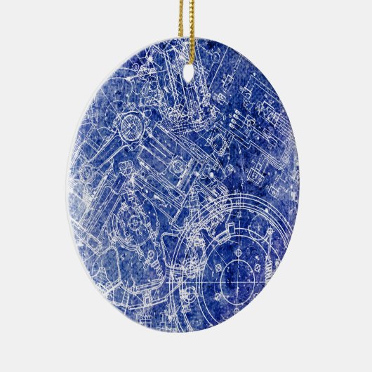 Blauwdruk Keramisch Ornament (Rechts)