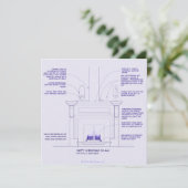 Blauwdruk kerstkaart (Staand voorkant)