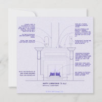 Blauwdruk kerstkaart