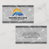 Blauwdruk | Logo voor zonne-energie Visitekaartje (Voorkant / Achterkant)