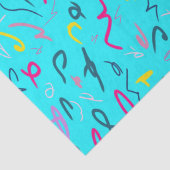 Blauwdruk met 90s-sfeer tissuepapier (Detail)