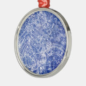Blauwdruk Metalen Ornament (Links)
